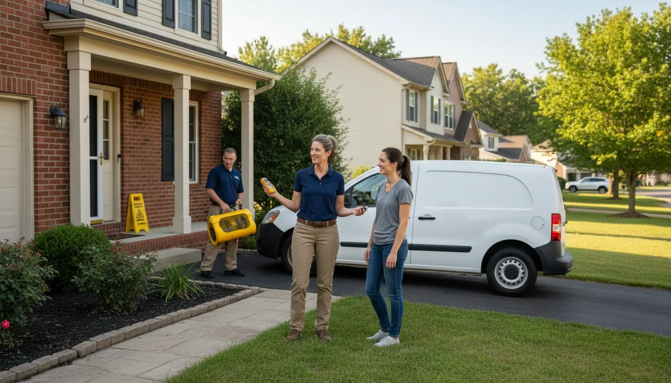 Residential water damage restoration in Violet, LA